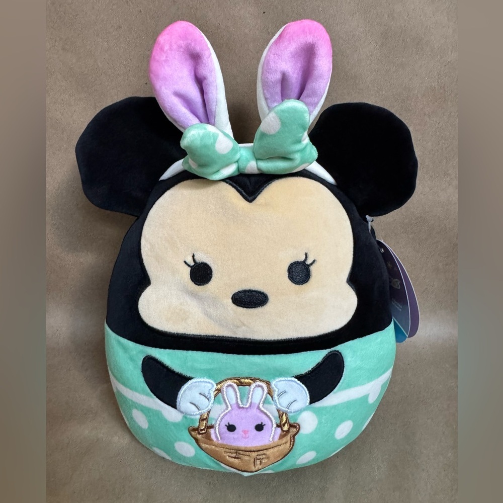 NWT 8” Squishmallows Easter Bunny Minnie Mouse.